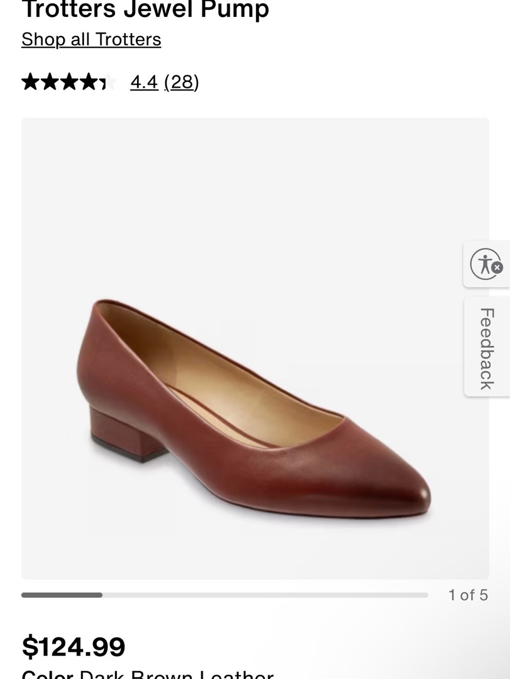 Trotters Jewel Burgundy Almond-Toe Leather Pumps